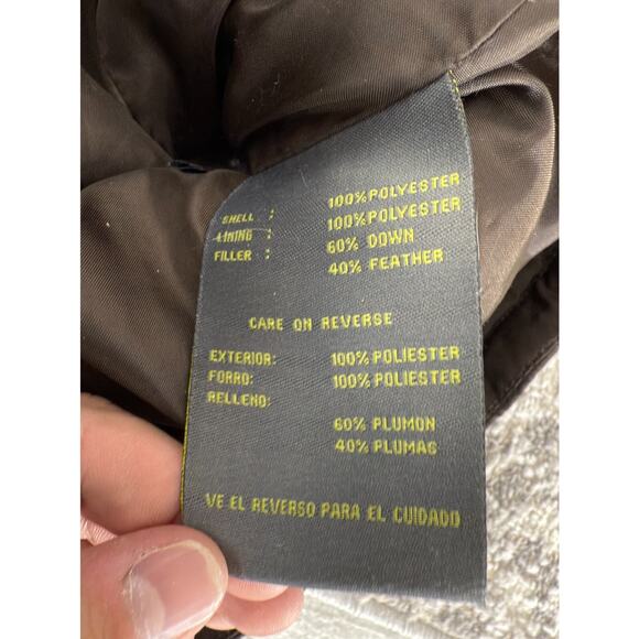 Kenneth Cole Size S Duck Down Mock Neck Outdoor Jacket Brown Full Zip Long Sleev - Picture 7 of 9